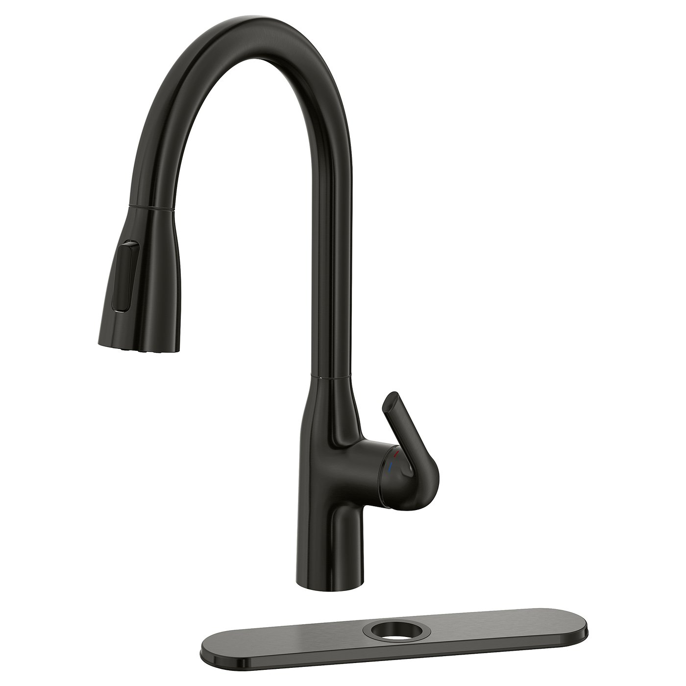 Pull Down Kitchen Faucet With Spray, Black