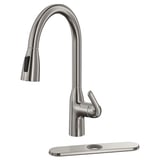 MACKSJÖN Pull down kitchen faucet with spray, stainless steel color