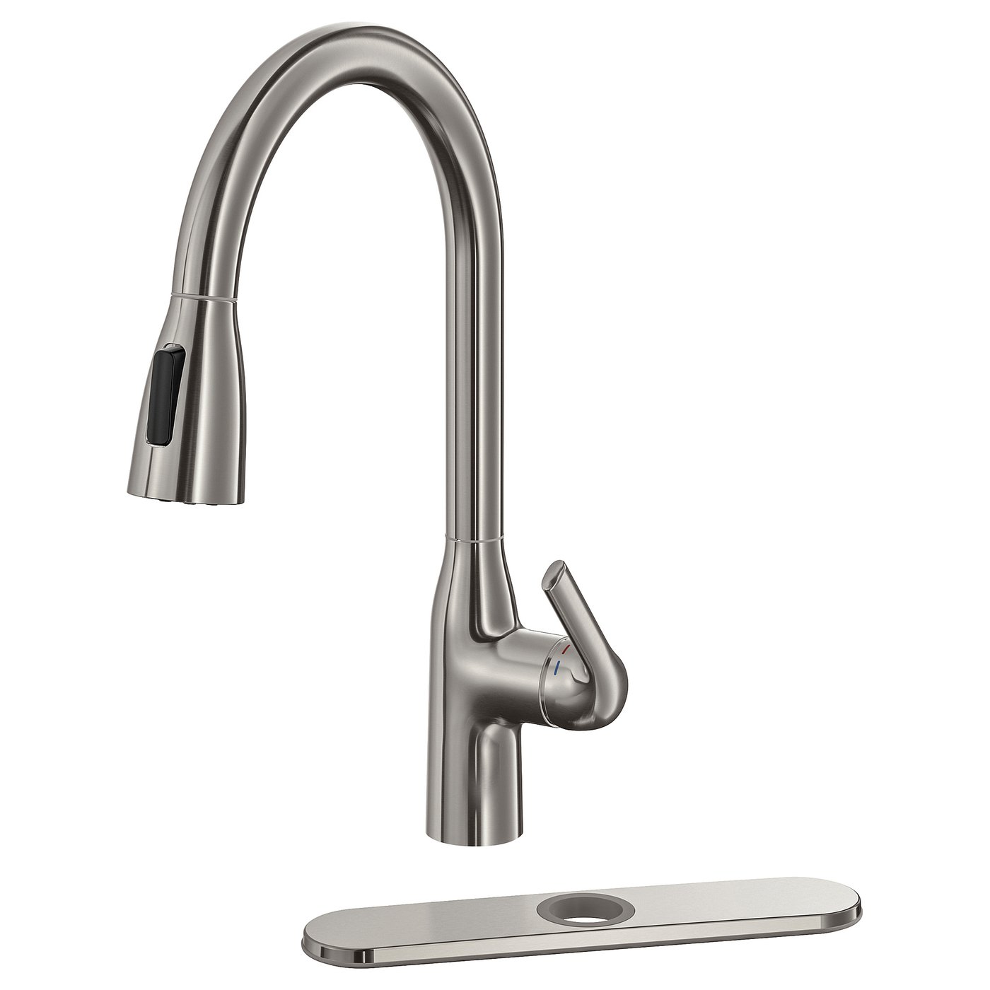 Pull Down Kitchen Faucet With Spray, Stainless Steel