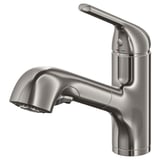 MACKSJÖN Pull out kitchen faucet with spray, stainless steel color