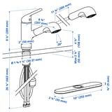 MACKSJÖN Pull out kitchen faucet with spray, stainless steel color