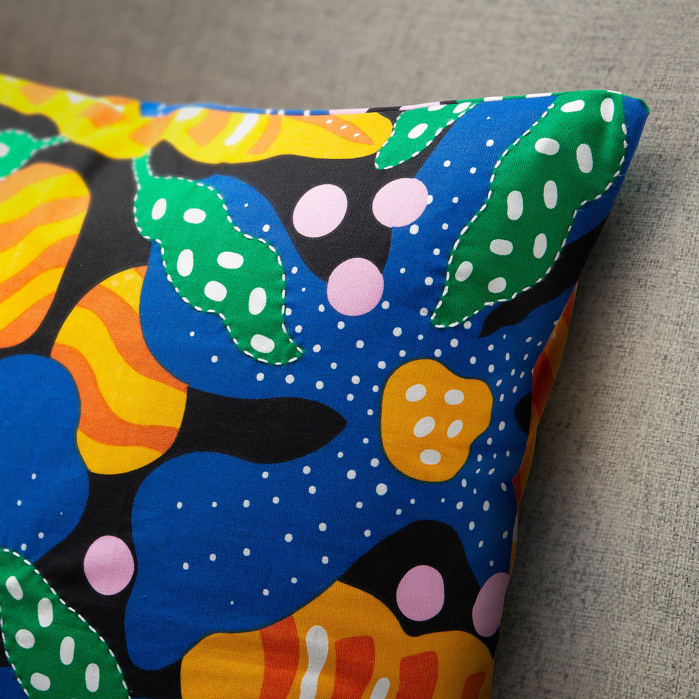 MÄVINN cushion cover, multicolor/floral pattern, 20x20
