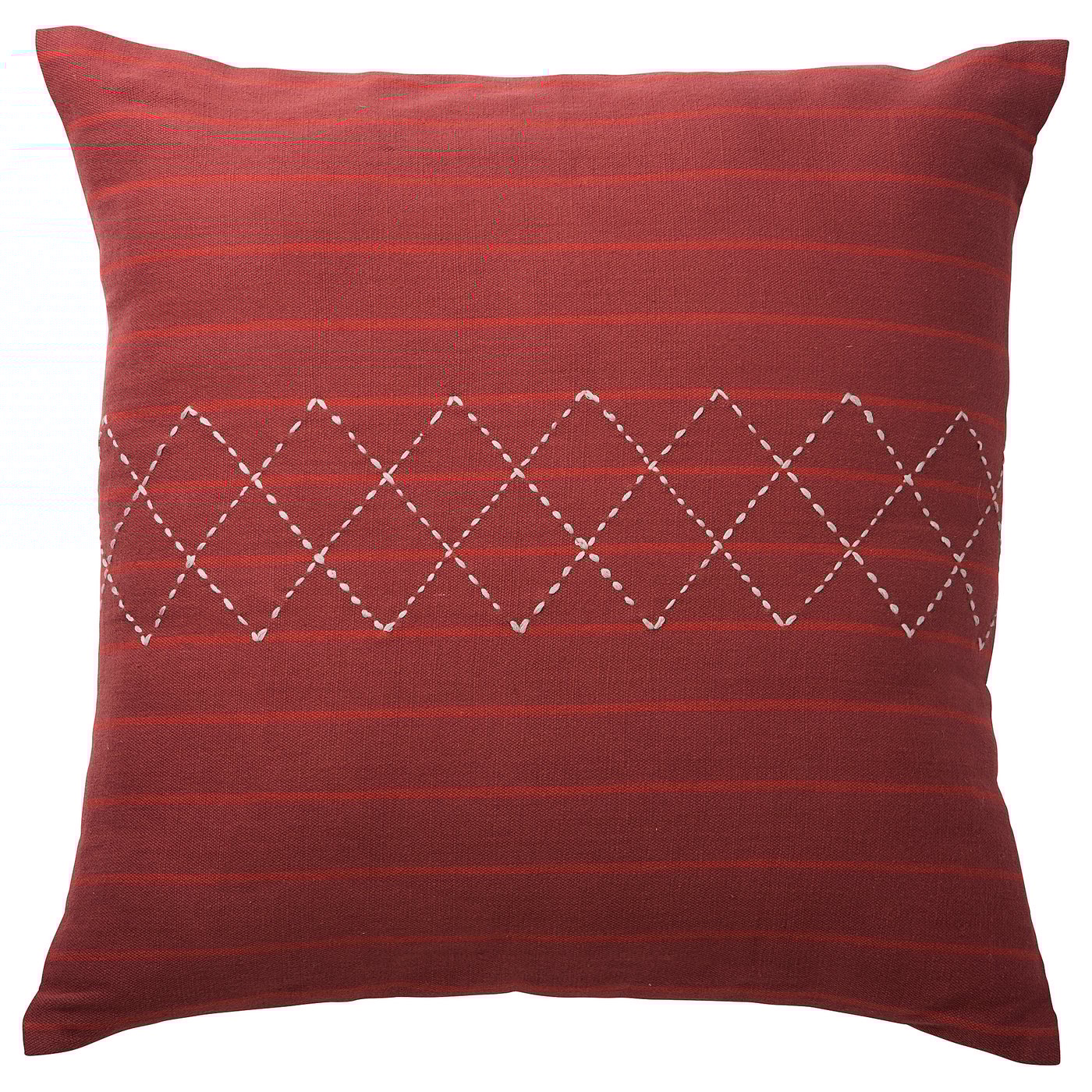 枕 Cushion Cover red line MÄVINN cushion cover, red white/embroidery, 20x20