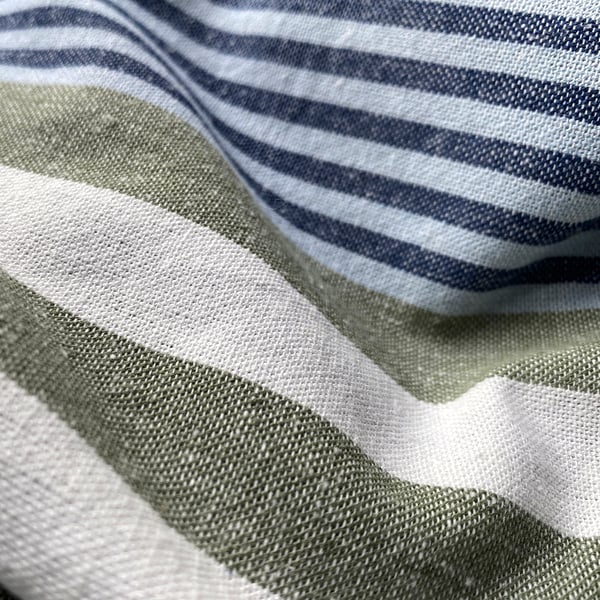 MAIHUENIA Shower curtain, stripe/blue, 72x72 "