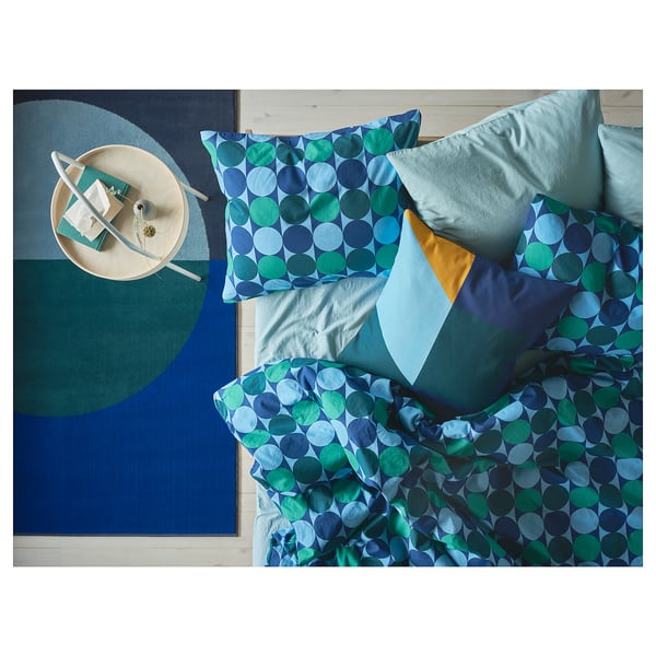 Majalisa Cushion Cover Blue Green Yellow Ikea