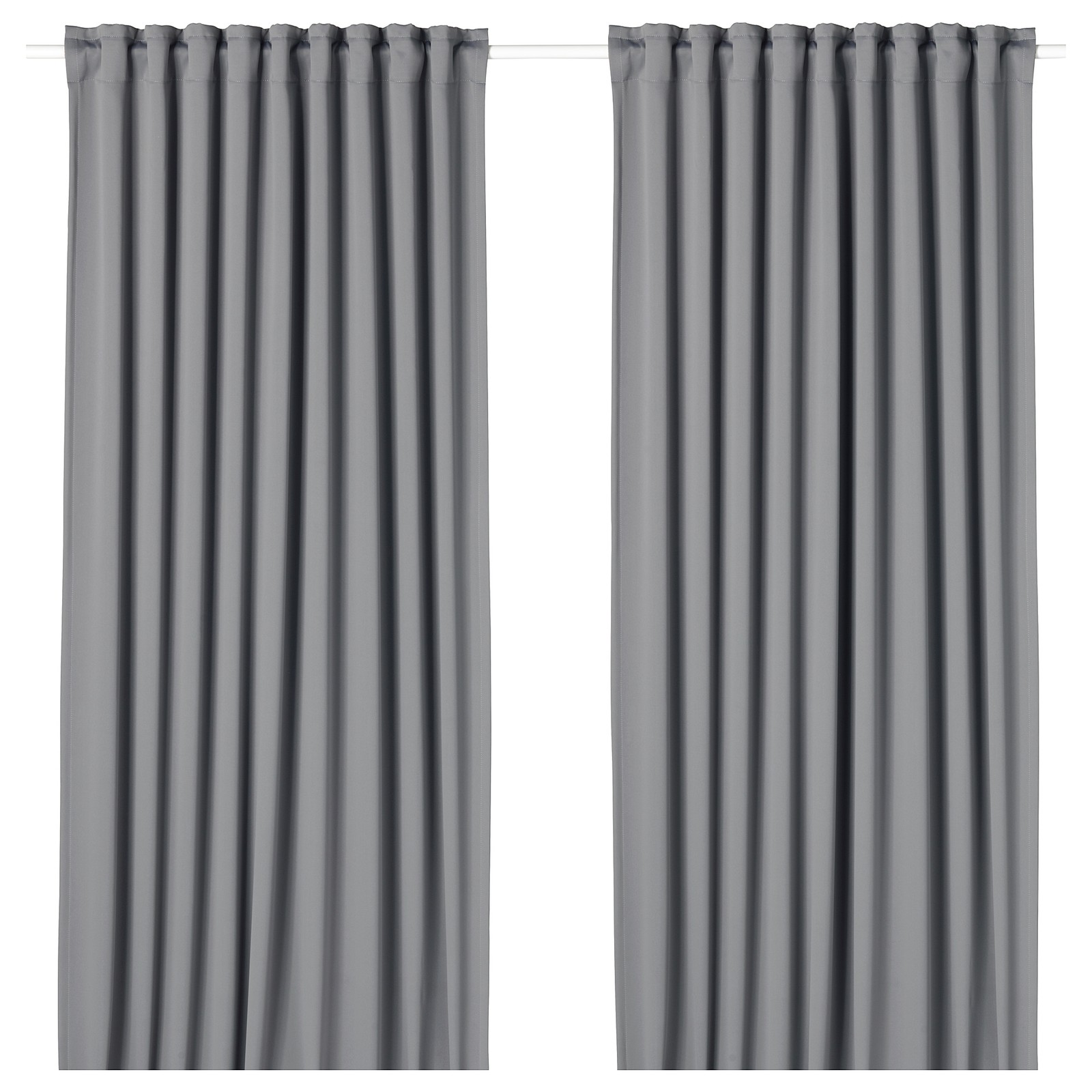 MAJGULL Blackout curtains, 1 pair, gray, 57x98" IKEA