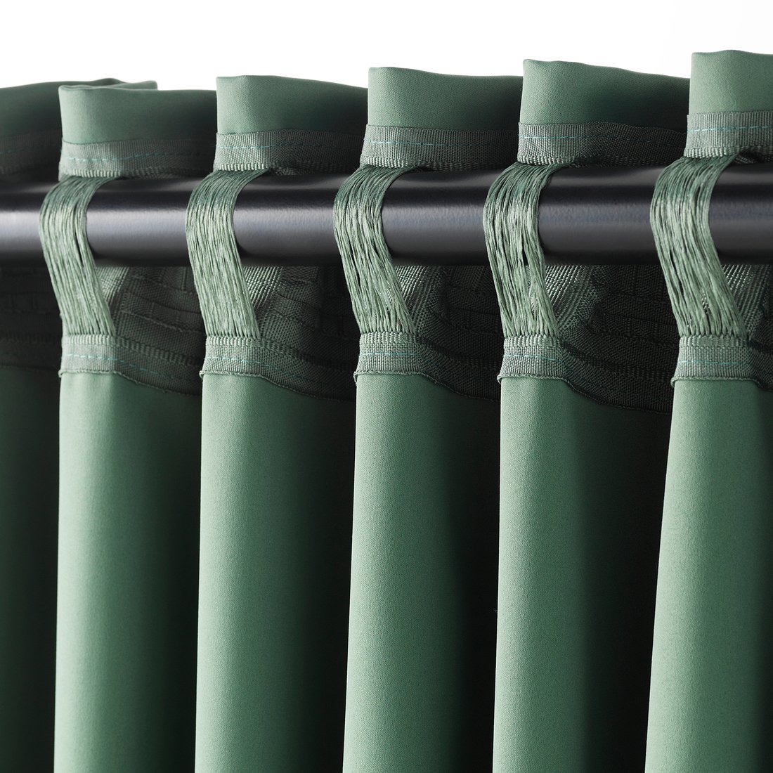 MAJGULL Blackout curtains, 1 pair, green, 57x98" IKEA