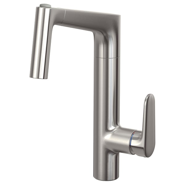 MAJSJÖN Pull out kitchen faucet with spray, stainless steel