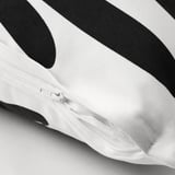 MAJSMOTT Cushion cover, off-white/black, 20x20 "