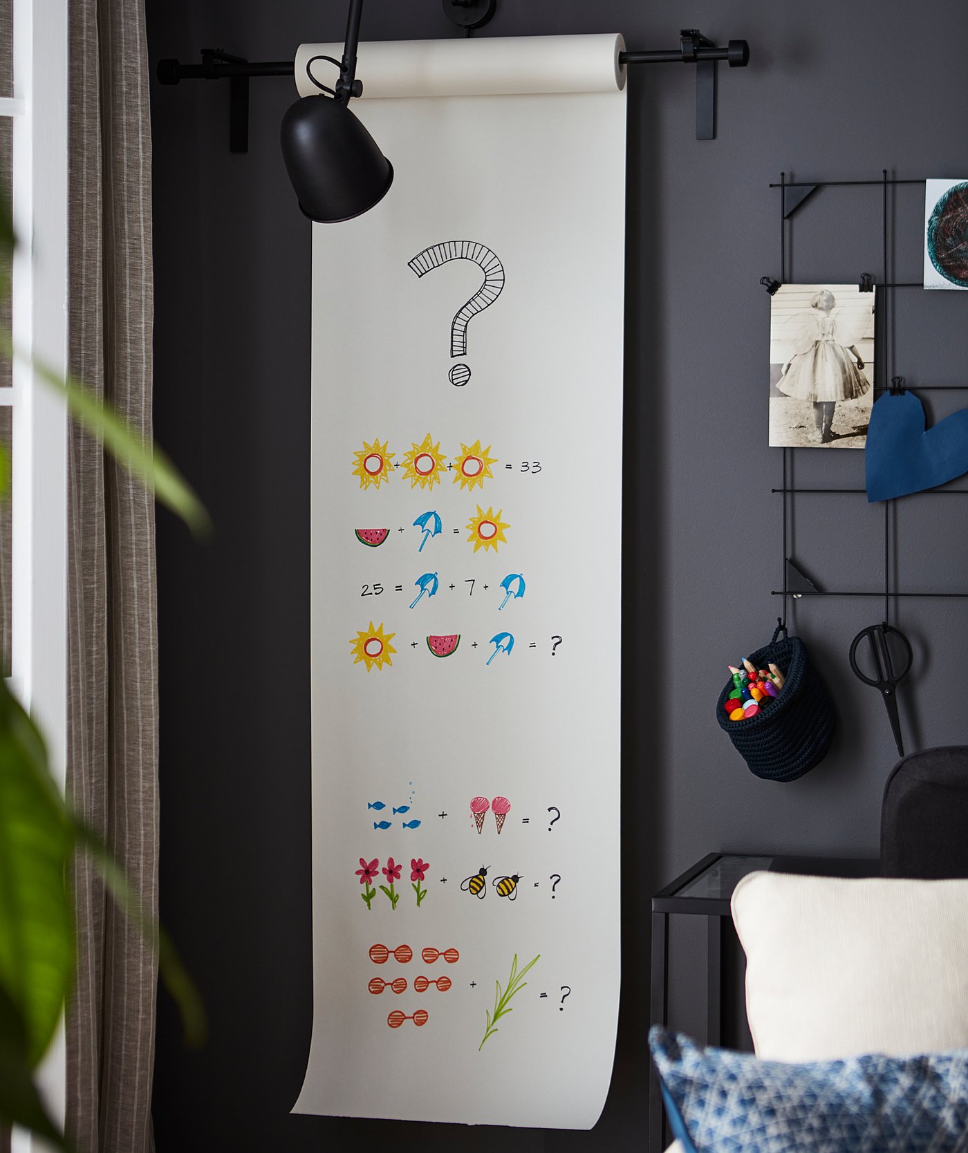 children's table with paper roll ikea