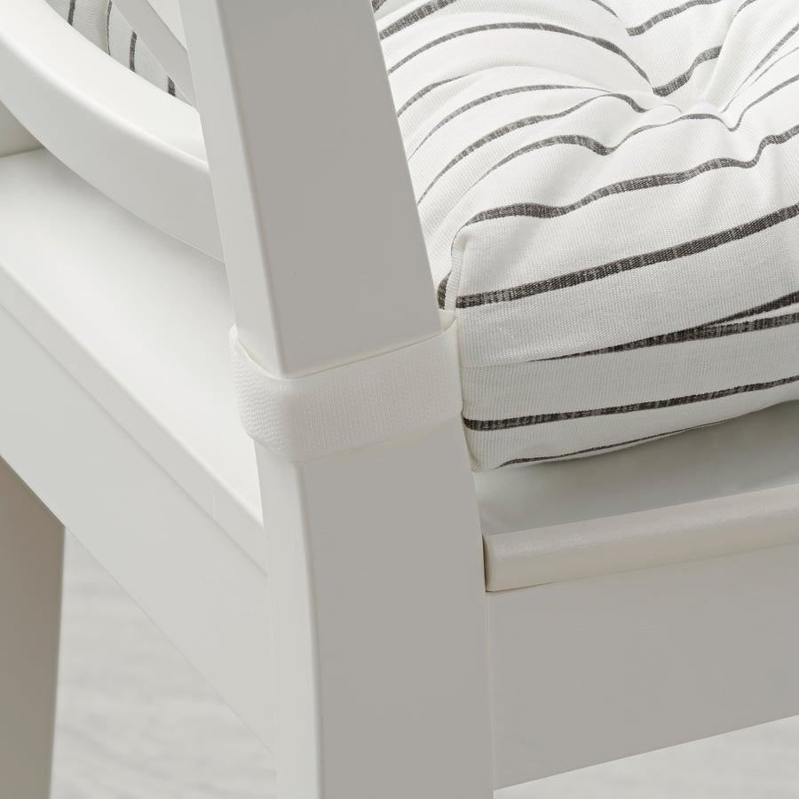 MALINDA chair pad, stripe gray, 16/14x15x3" IKEA