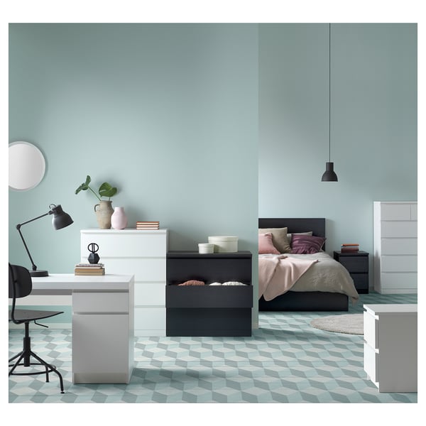 MALM 3-drawer chest, black-brown, 31 1/2x30 3/4 "