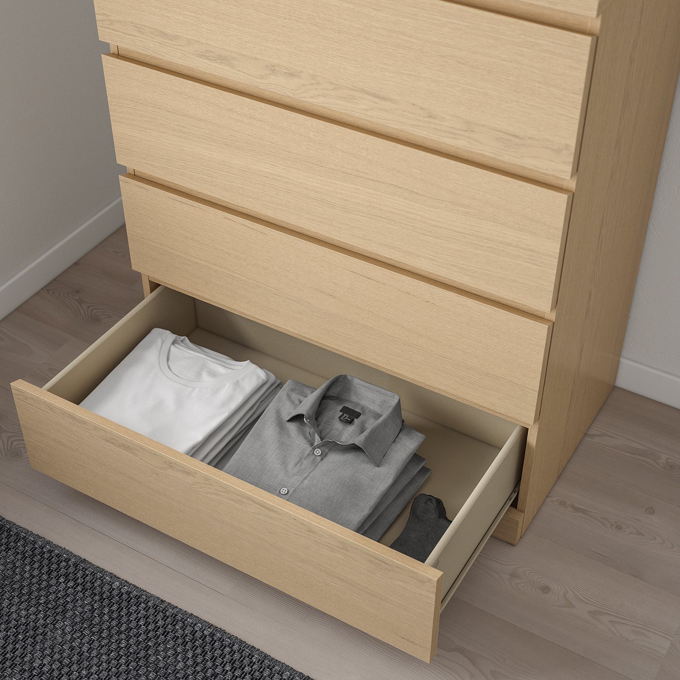 ikea malm dressing table oak