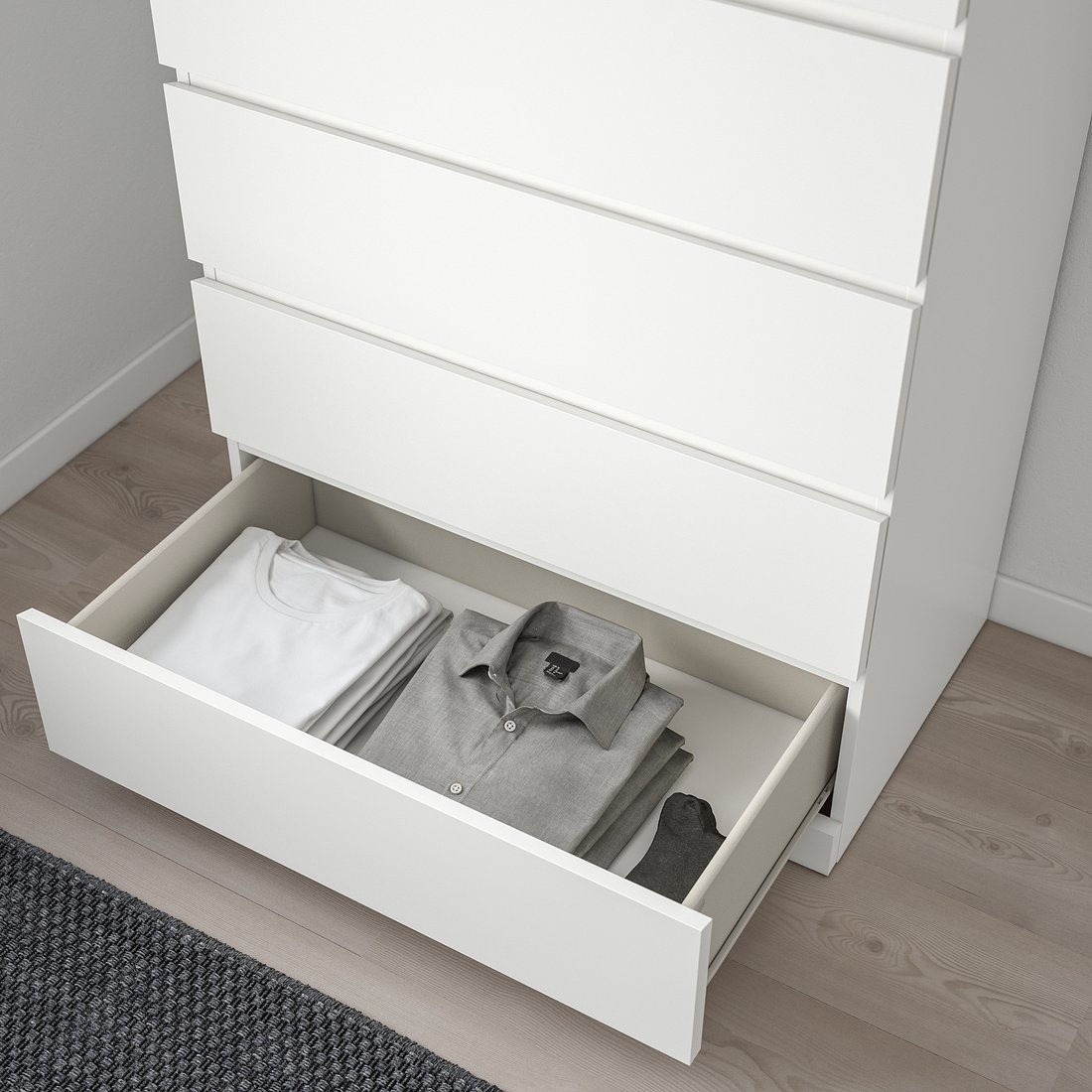 MALM 6drawer chest, white, 31 1/2x48 3/8" IKEA
