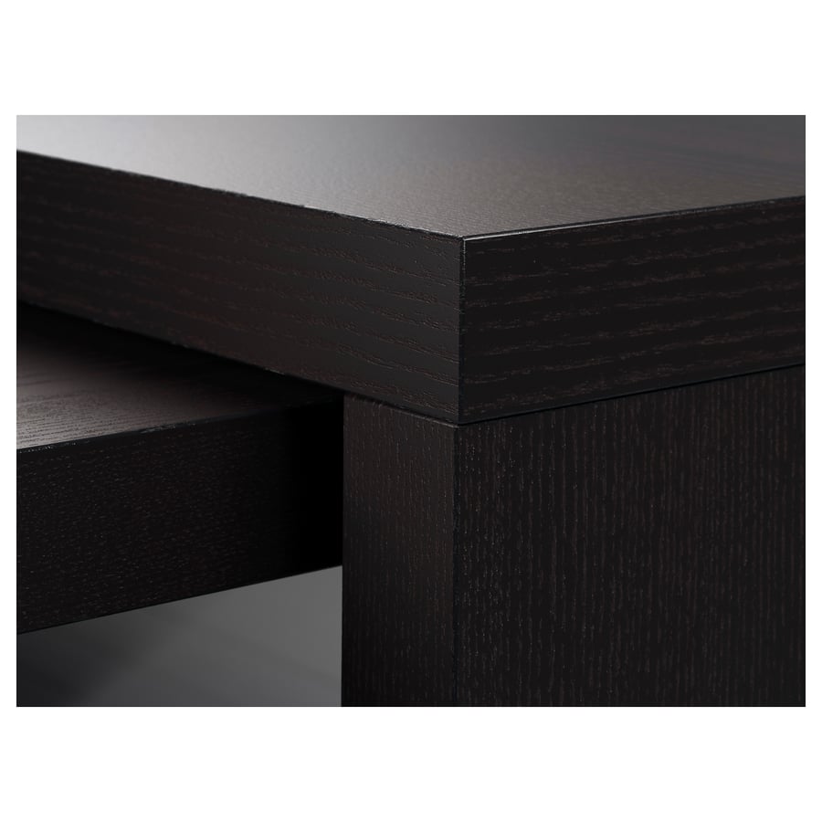 MALM Desk with pullout panel, blackbrown, 59 1/2x25 5/8" IKEA