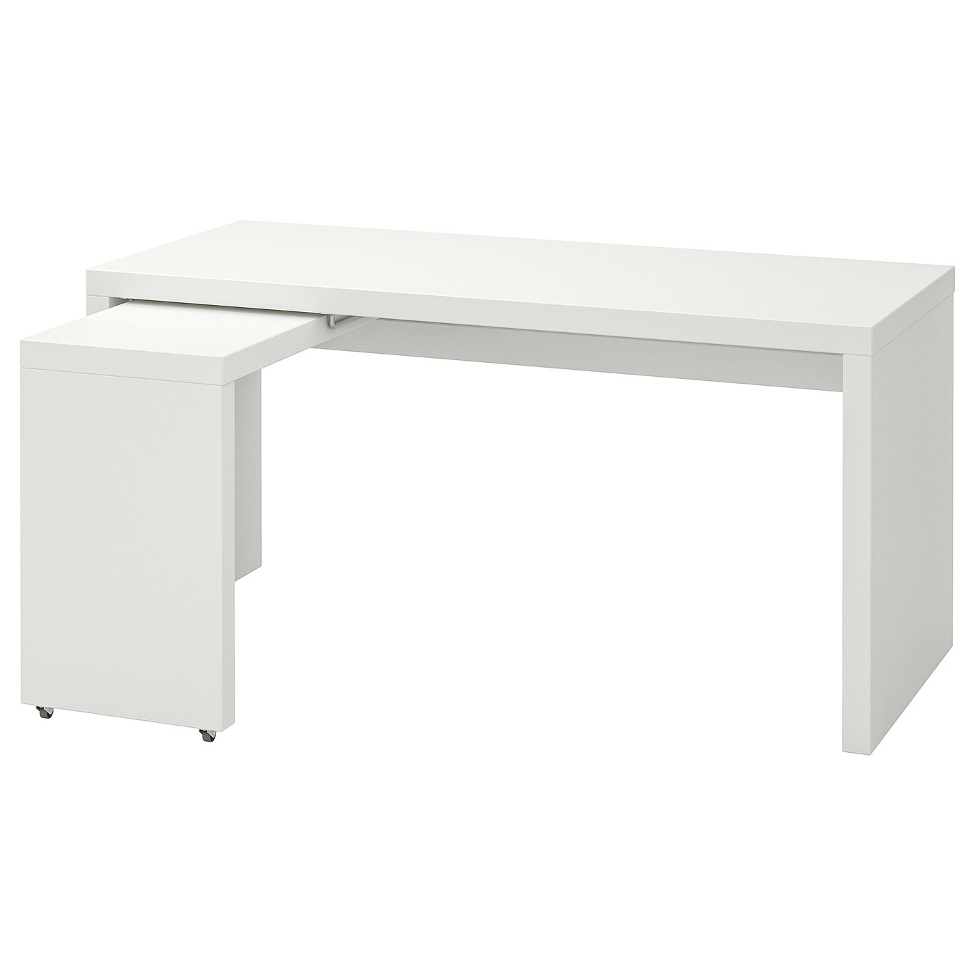 MALM desk with pull-out panel white 59 1/2 " 25 5/8 " 28 3/4 " 110 lb