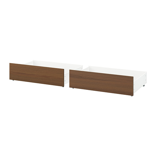 MALM Underbed storage box for high bed brown stained ash veneer