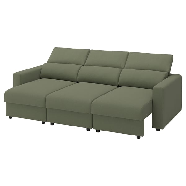 MALMKÖPING 3-seat sofa, Tibbleby gray-green
