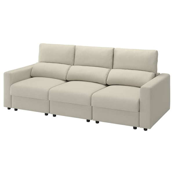 MALMKÖPING 3-seat sofa, Tibbleby light beige