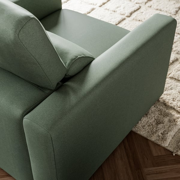 MALMKÖPING Armchair, Tibbleby gray-green