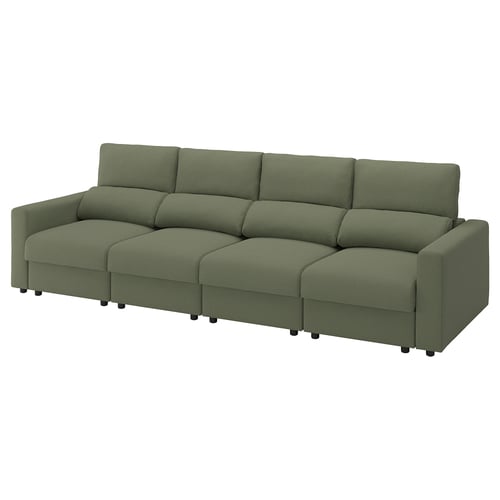 MALMKÖPING Sectional, 4-seat, Tibbleby gray-green
