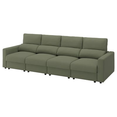 MALMKÖPING Sectional, 4-seat, Tibbleby gray-green
