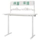 MÅLOMRÅDE Gaming desk sit/stand, with monitor arms/electric white, 70 7/8x31 1/2 "