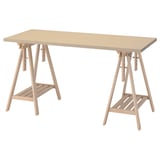 MÅLSKYTT / MITTBACK Desk, birch, 55 1/8x23 5/8 "