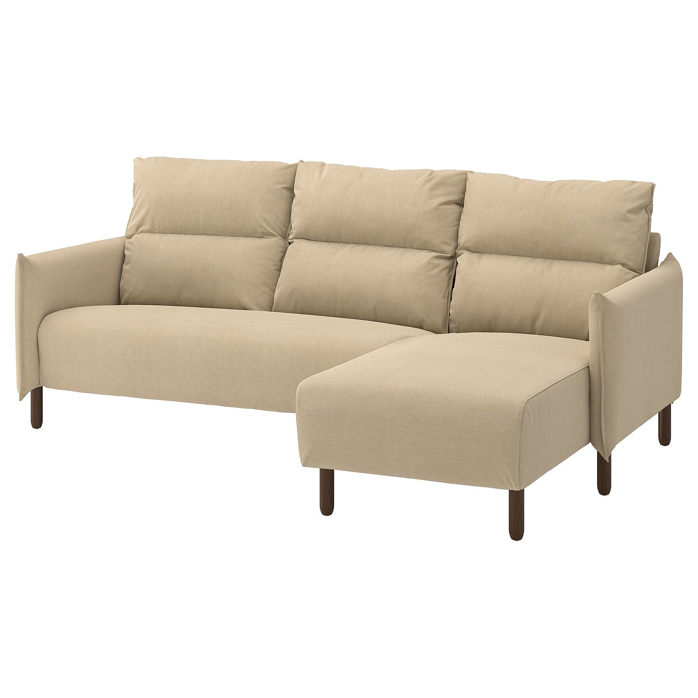 MANNARP sofa with chaise, Saxemara gray-beige - IKEA