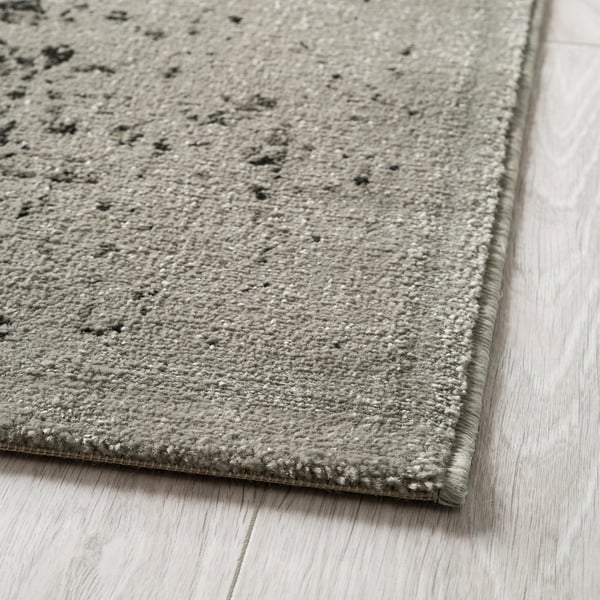 Manstrup Rug Low Pile Gray Antique Look Floral Patterned 6 7 X9 10 Ikea