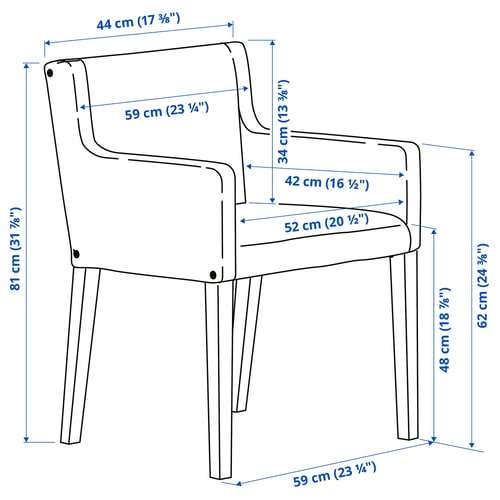 MÅRENÄS Chair with armrests, black/Gunnared beige