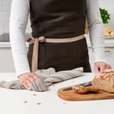 MARIATHERES Dish towel, linen beige/stripe, 20x28 "