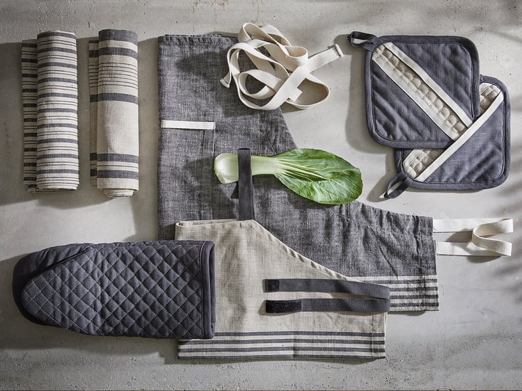 MARIATHERES pot holder, gray/beige, 7x7" IKEA