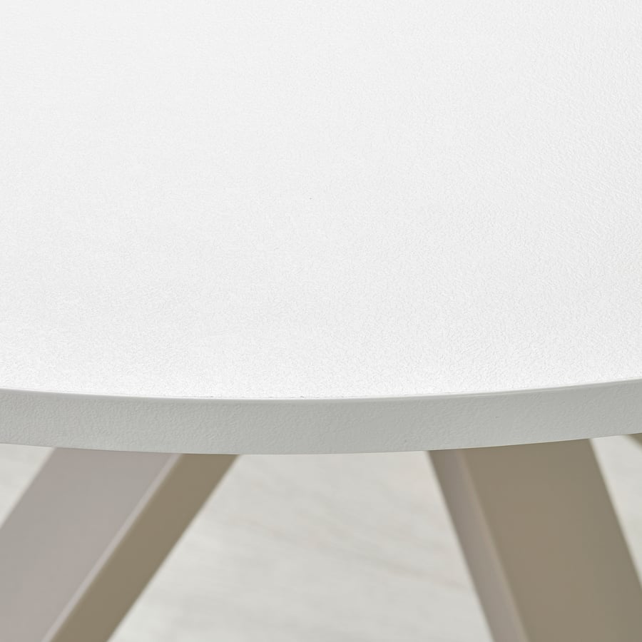 MARIEDAMM Table, beige/stone effect white, 413/8" IKEA