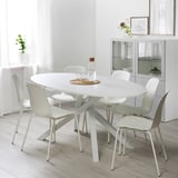 MARIEDAMM Table, white/stone effect white, 70 7/8x39 3/8 "