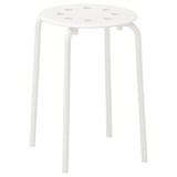 MARIUS Stool, white, 17 3/4 "