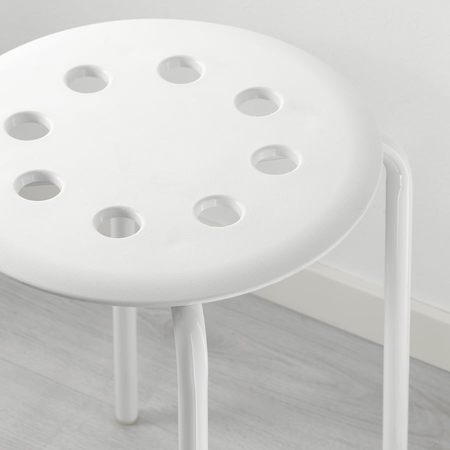 MARIUS Stool, white, 173/4" - IKEA