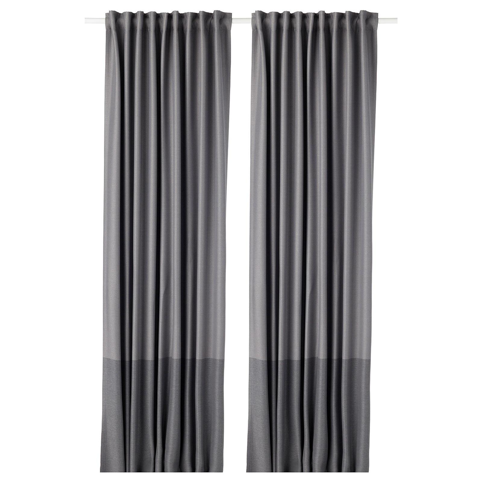 MARJUN Blackout curtains, 1 pair, gray, 57x98" IKEA