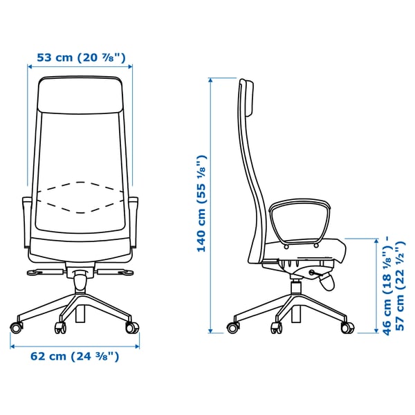 MARKUS Office chair, Vissle dark gray