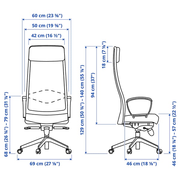 MARKUS Office chair, Vissle light gray, Medium