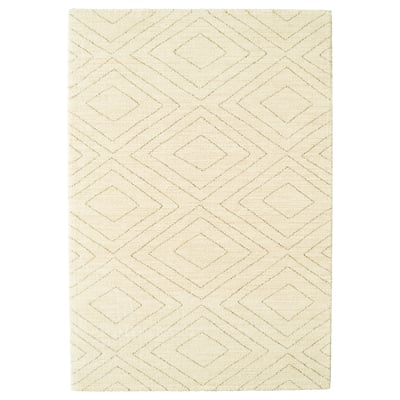 MARSTRUP Rug, low pile, beige, 5 ' 3 "x7 ' 7 "