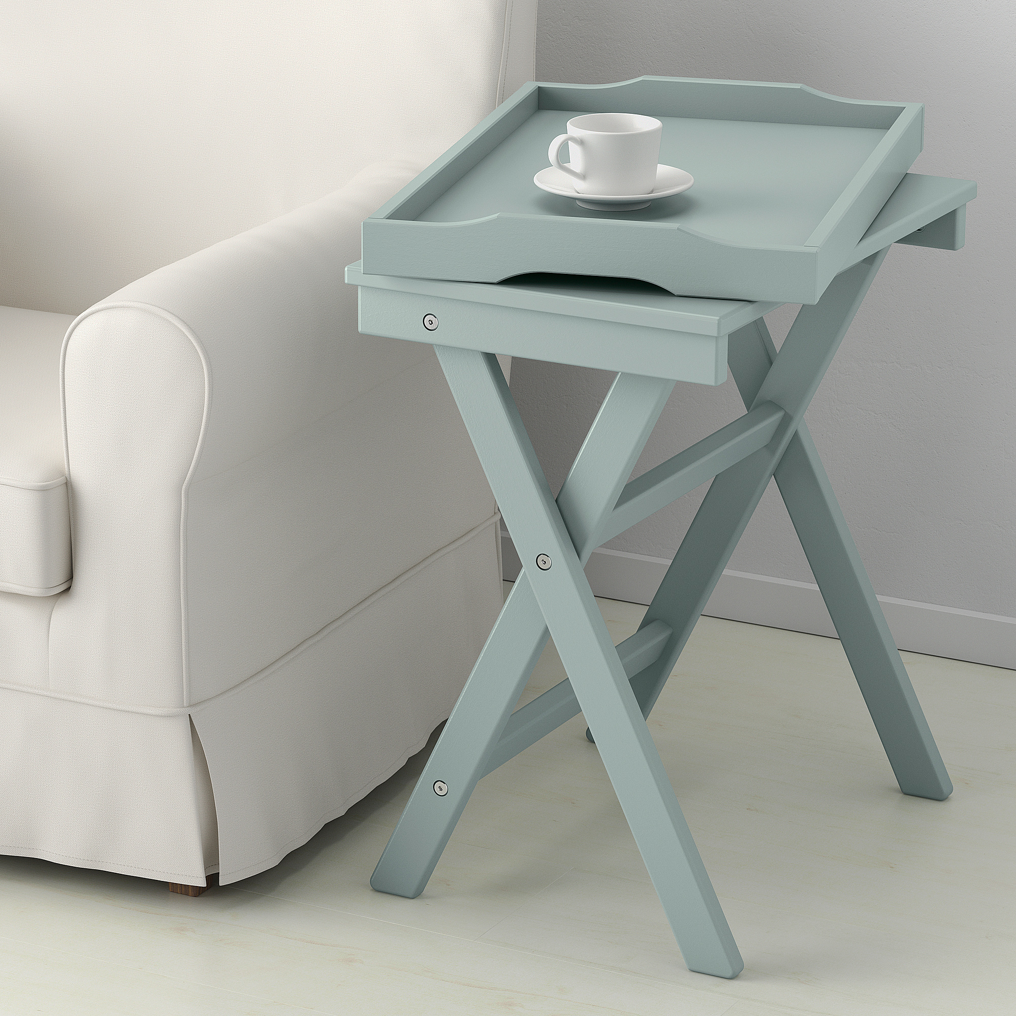 MARYD Tray table, green, 22 7/8x15x22 7/8" IKEA