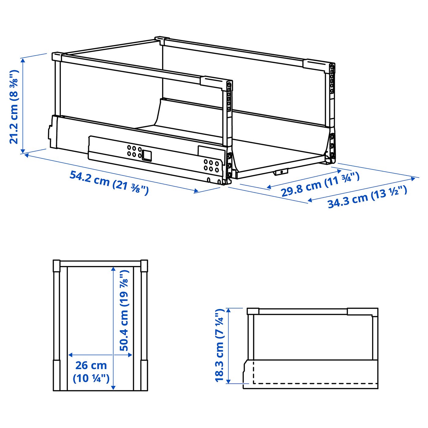 draw drawers レースミニボトム MAXIMERA drawer, medium, white, 30x143/4