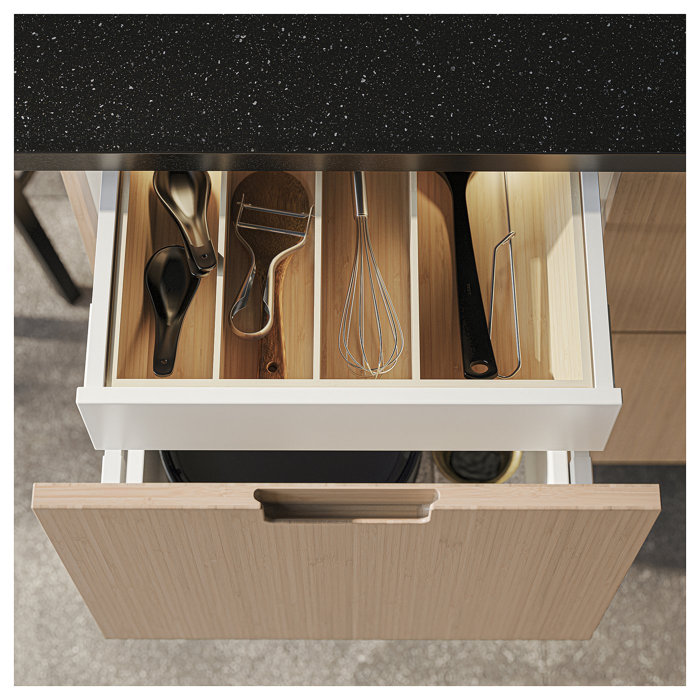 Drawer, low, white 2