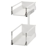 MAXIMERA white pull-out fitting, smooth-running drawer with metal runners, perfect storage solution.