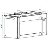 MEDELNIVÅ Over-the-range microwave, black Stainless steel