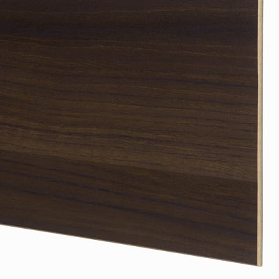 Dark wood panel close-up, smooth finish.
