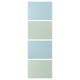 MEHAMN 4 panels for sliding door frame, light blue/light green, 29 1/2x92 7/8 "