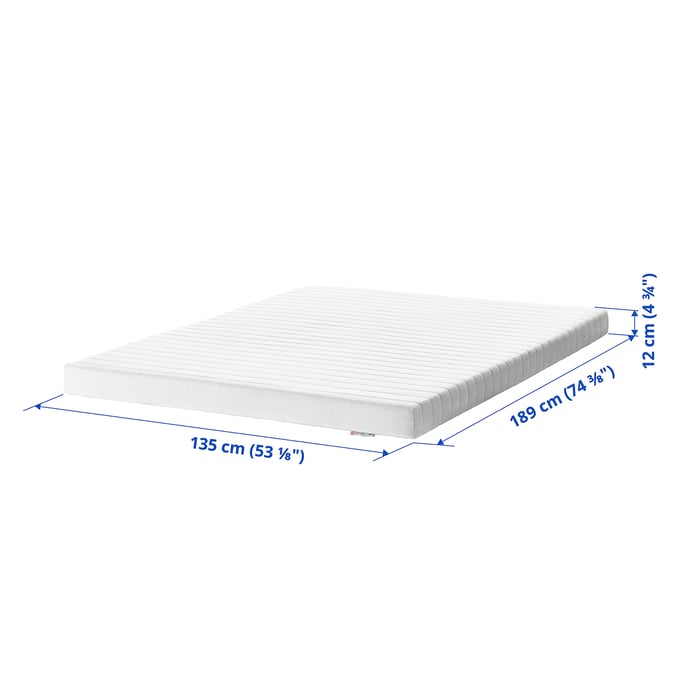 MEISTERVIK foam mattress, firm/white, Full IKEA