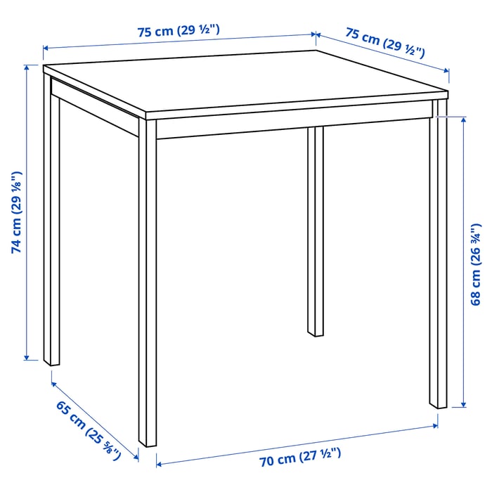 MELLTORP table, white, 291/2x291/2" IKEA